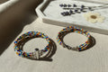 Handcrafted Seed Bead Multi-Strand Bracelet Set with Stainless Steel Closures