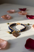 Hand-Woven Ladder Stitch Leather Bracelet/Anklet (9.5")