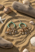 Handcrafted Coastal Shell & Freshwater Pearl Chandelier Earrings