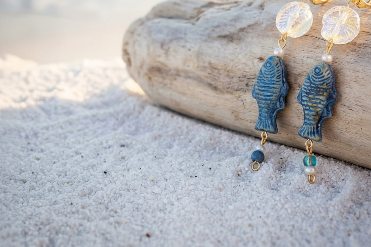 Dangle Earrings — Coastal Lifestyle Scene | Generated by Modelize