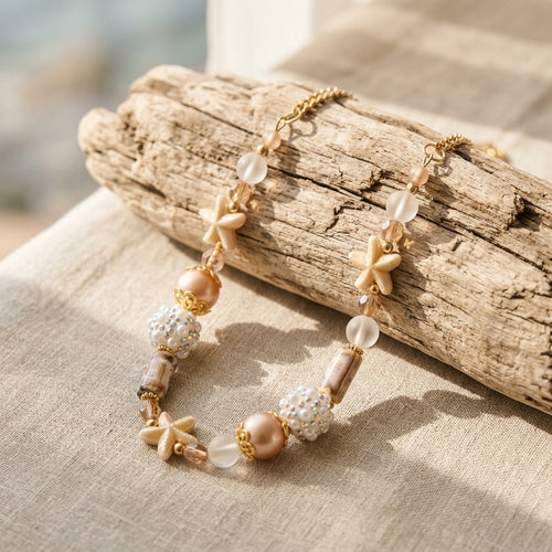 Beaded Starfish Necklace — Lifestyle - Jewelry Styled | Generated by Modelize