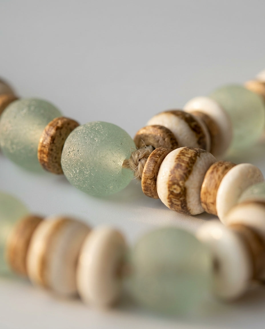 Statement Necklace — Texture & Bead Detail | Generated by Modelize