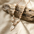 Macrame pendant necklace — Organic Lifestyle Scene | Generated by Modelize