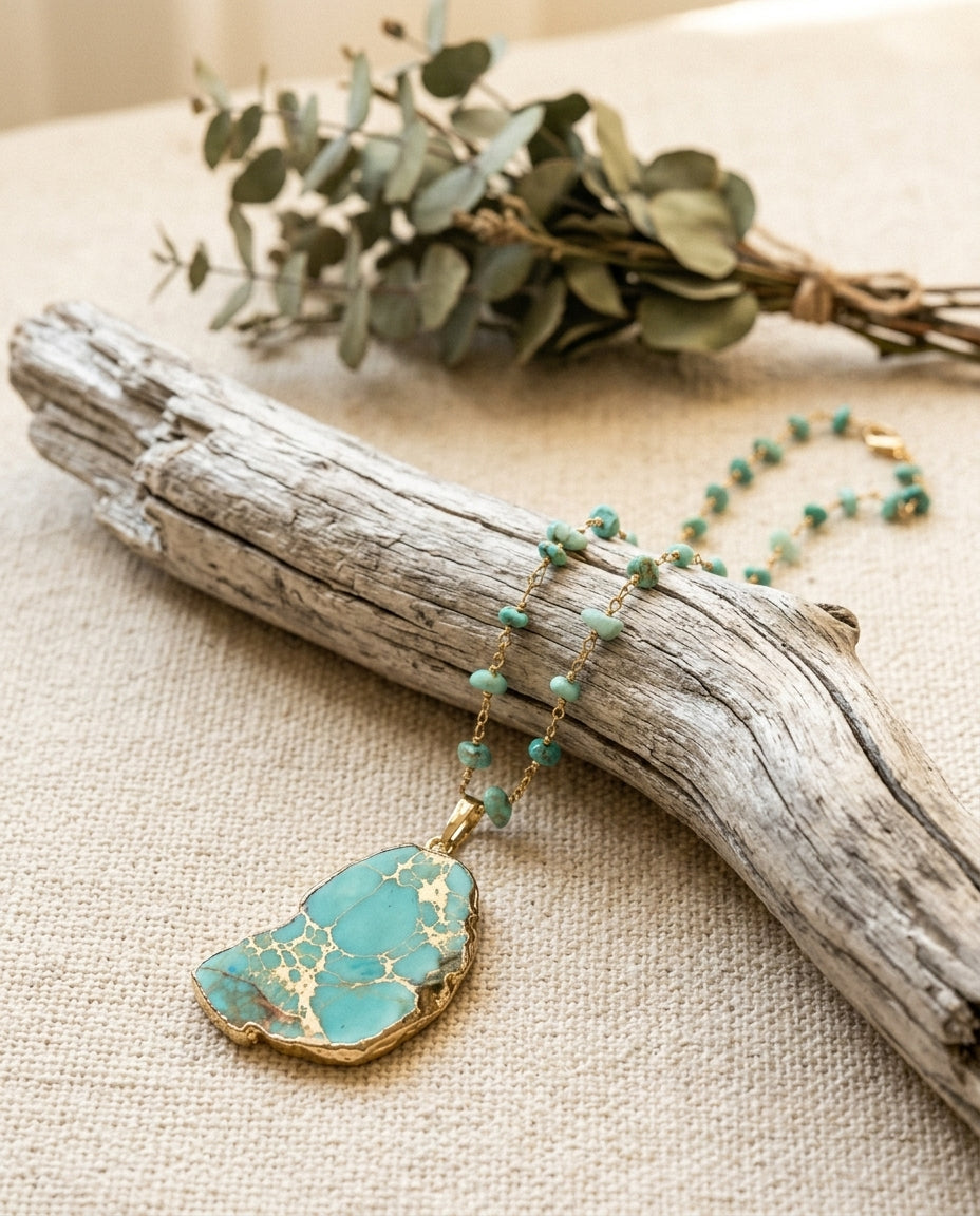 Pendant Necklace — Boho Lifestyle Arrangement | Generated by Modelize