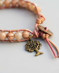 Beaded ladder-stitch wrap bracelet — Macro Texture Detail | Generated by Modelize