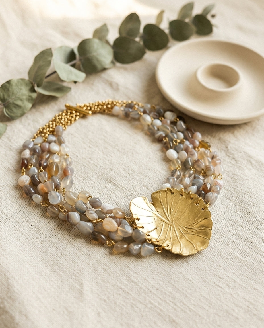 Multi-strand beaded choker — Artisanal Lifestyle | Generated by Modelize