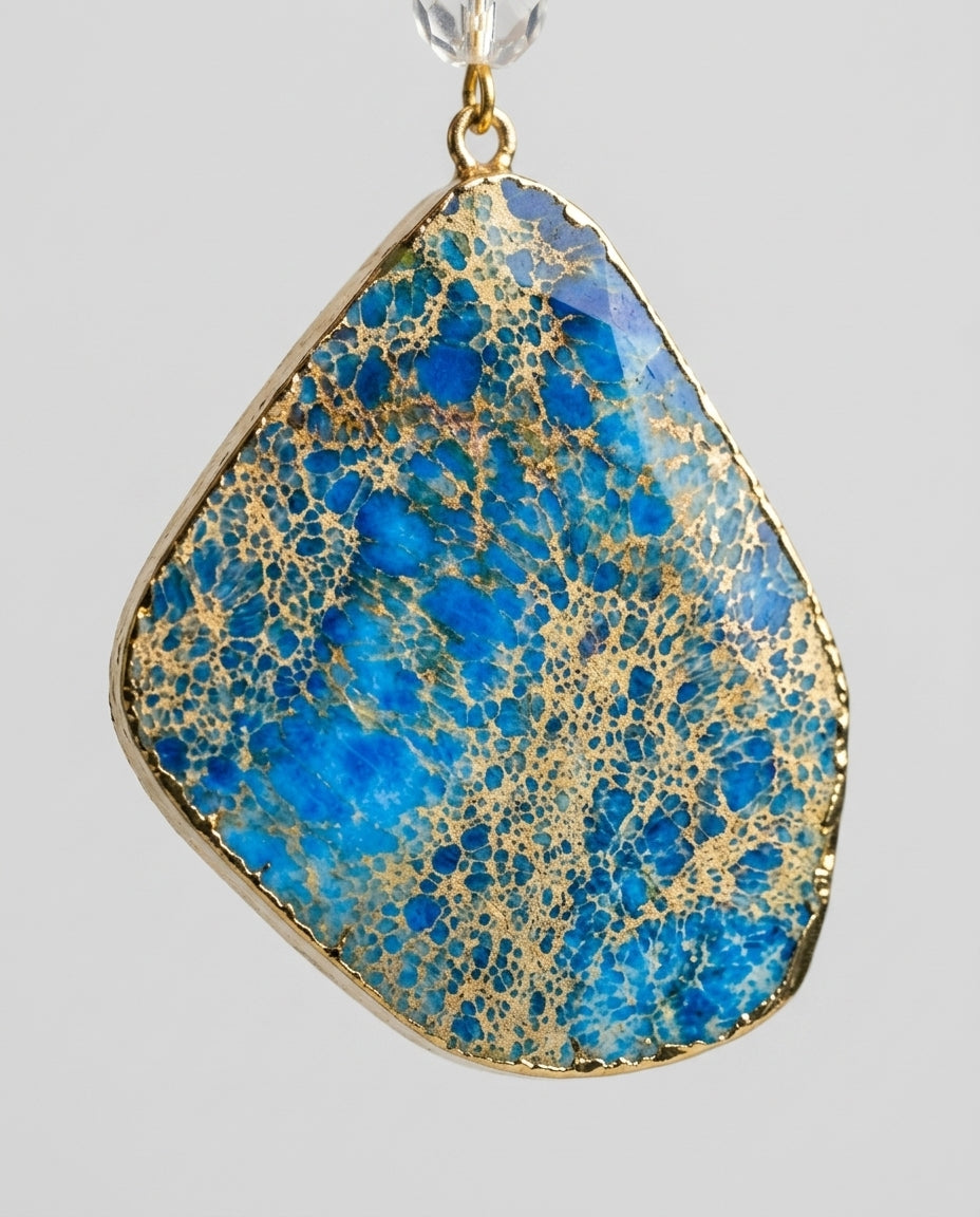 Pendant Necklace — Macro Detail of Jasper Stone | Generated by Modelize