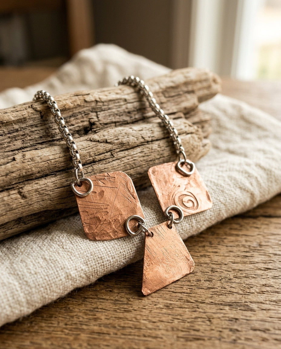 Geometric Pendant Necklace — Artisanal Lifestyle Scene | Generated by Modelize