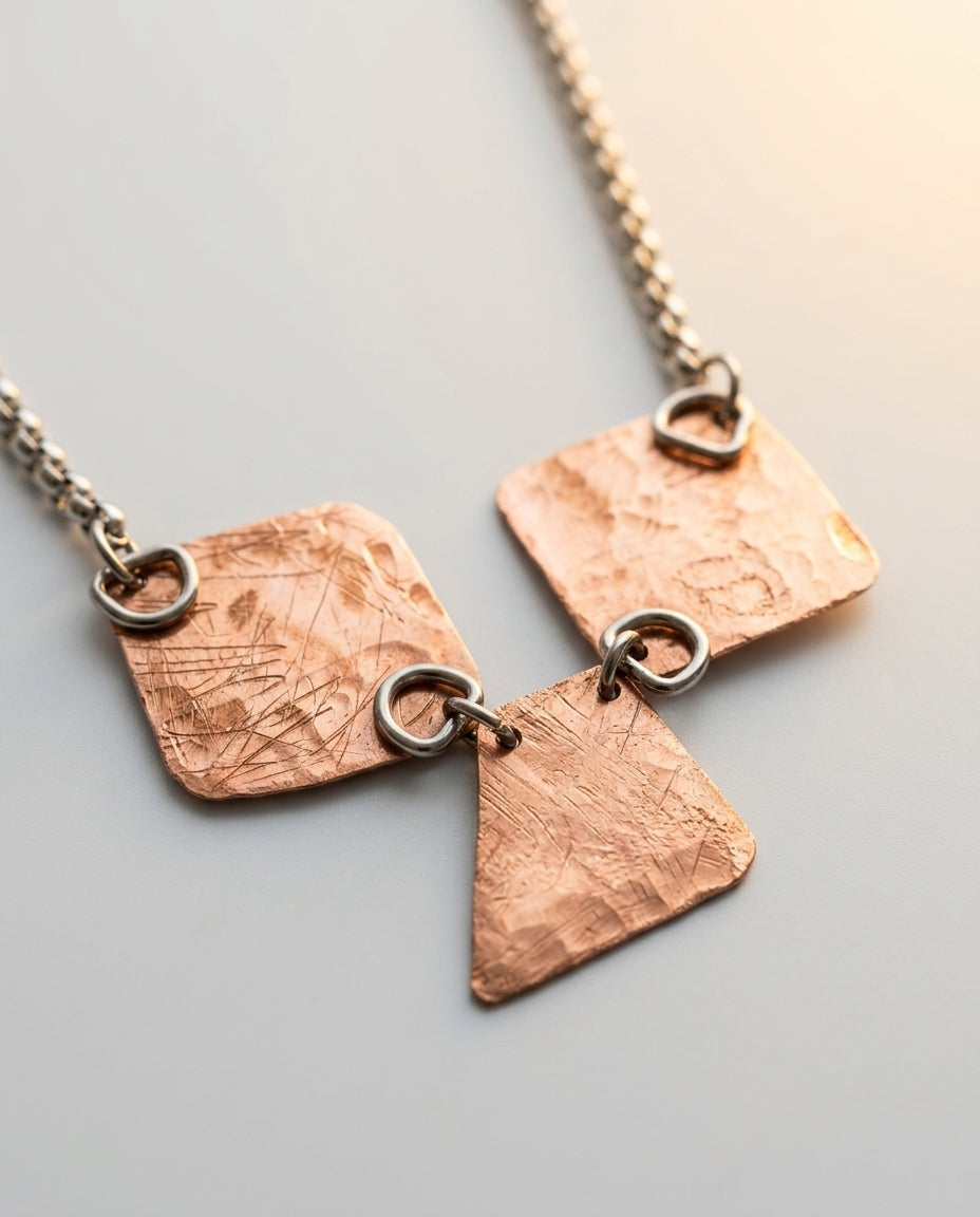 Pendant Necklace — Hammered Texture Detail | Generated by Modelize