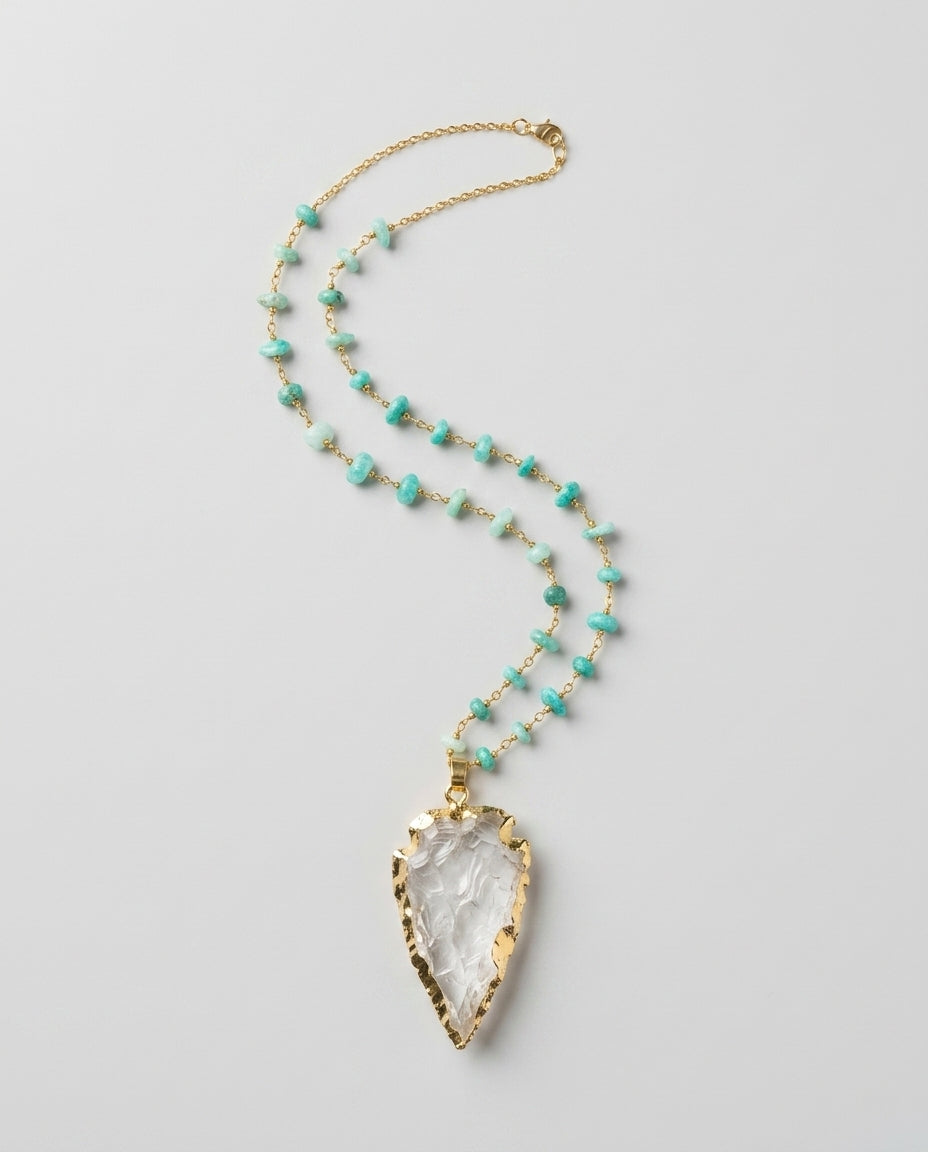 Arrowhead pendant necklace — Elegant Flat Lay | Generated by Modelize
