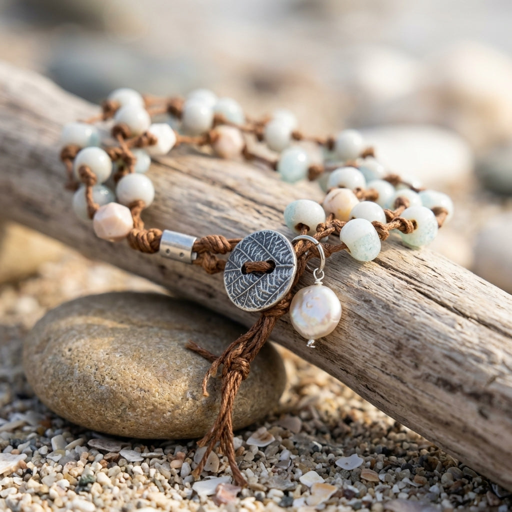 Multi-strand hand-knotted bracelet — Lifestyle - Jewelry Styled | Generated by Modelize