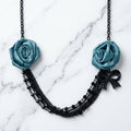 Statement necklace with detachable brooches — Convertible Flat Lay | Generated by Modelize