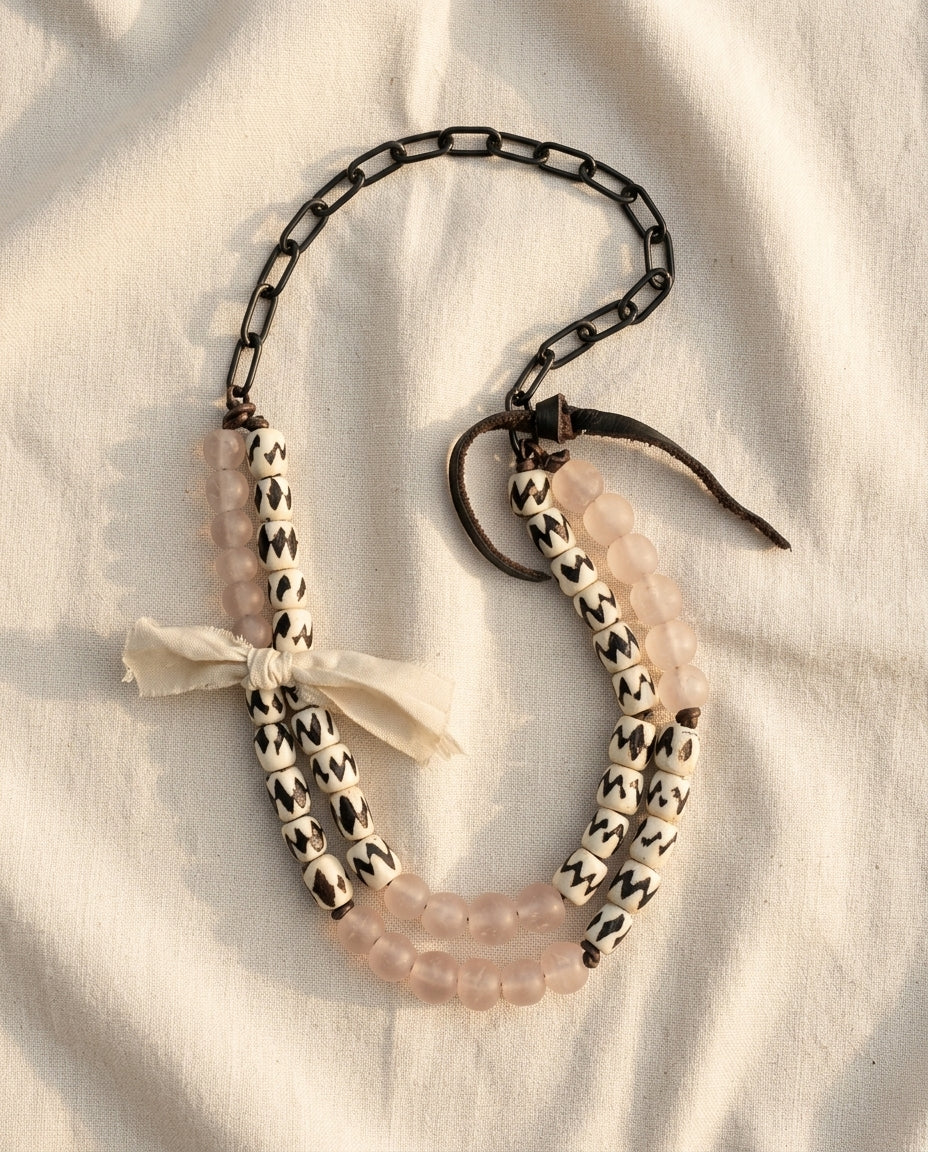 Multi-strand necklace — Artistic Flat Lay | Generated by Modelize